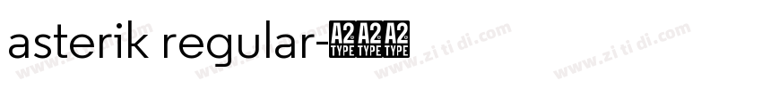 asterik regular字体转换